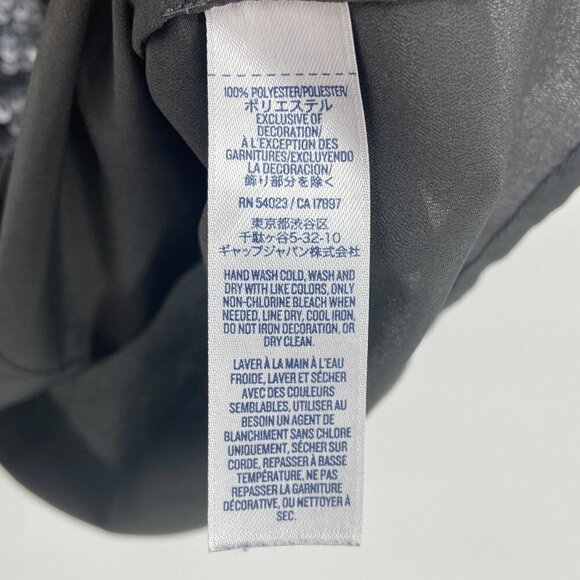 OLD NAVY Dark Gray Sequin Sheer Sleeveless V-Neck Tank Top Size Medium - Picture 5 of 5